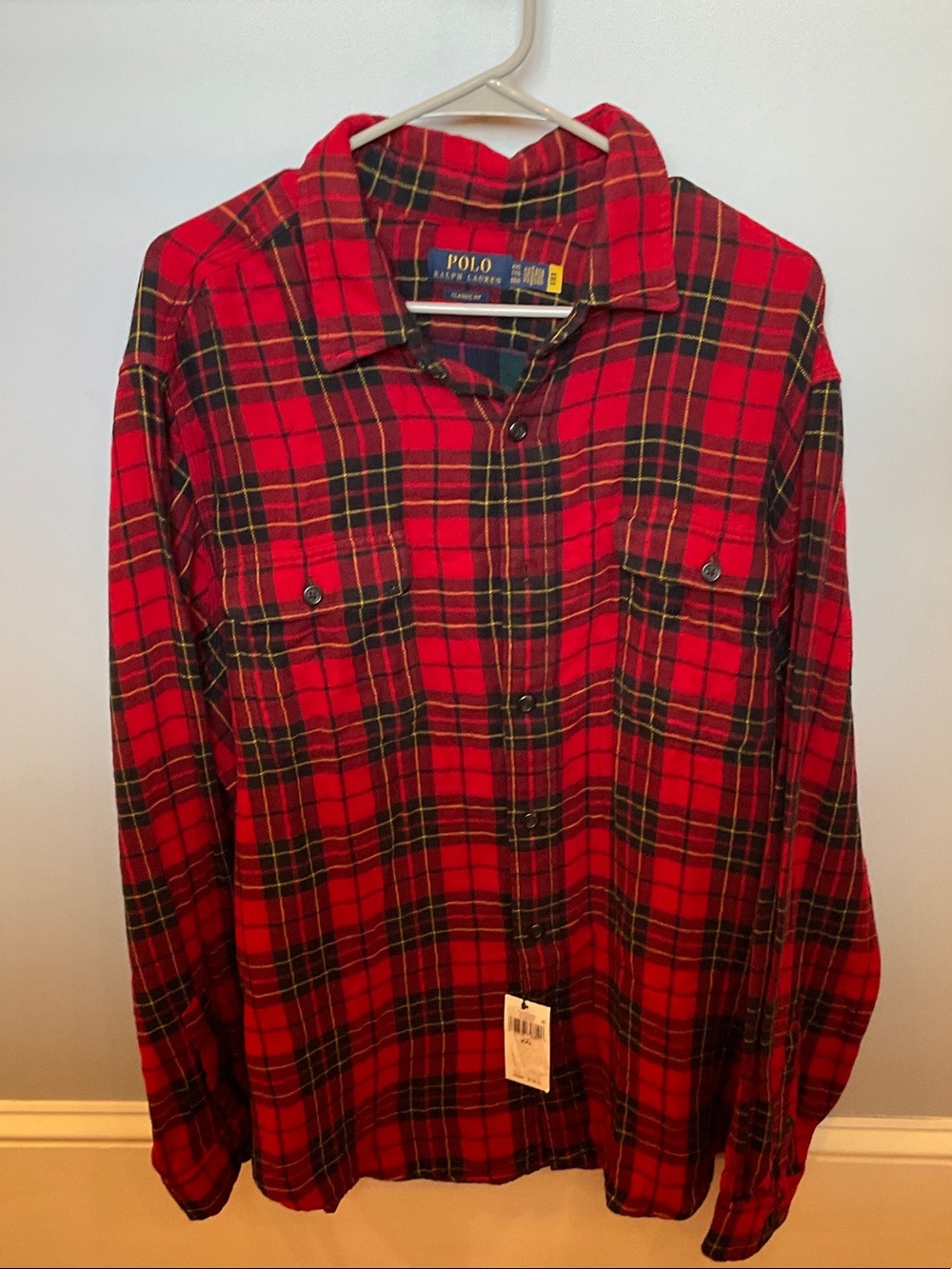 Polo by Ralph Lauren Red and Black Plaid Button-Down Shirt
